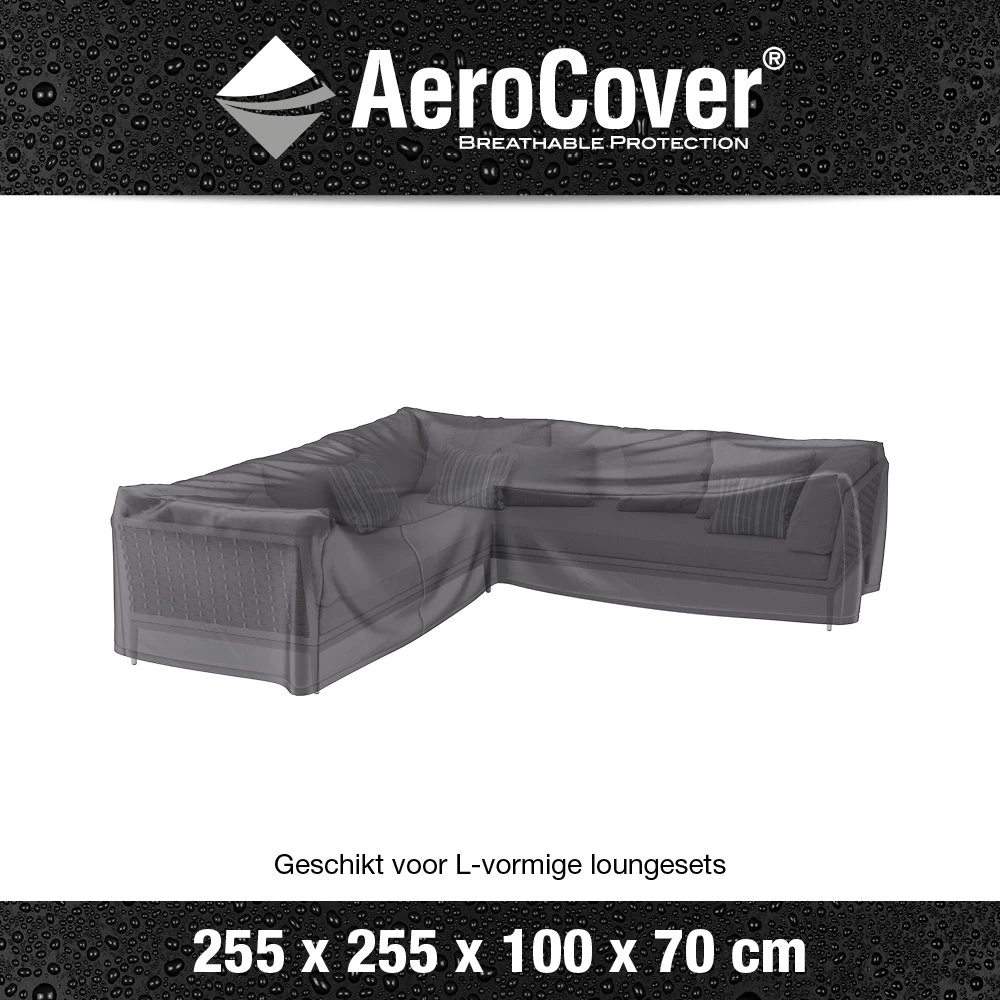 AeroCover Loungesethoes Hoekset 255 X 255 X 70 Cm 3 AeroCover Loungesethoes Hoekset 255 X 255 X 70 Cm - Afbeelding 3