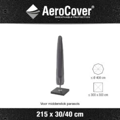 AeroCover Parasolhoes H 215 X 30/40 Cm -Tuinmeubelwinkel aerocover parasolhoes antraciet h215x30 40cm 1000x1000 621e0db9854e1 l