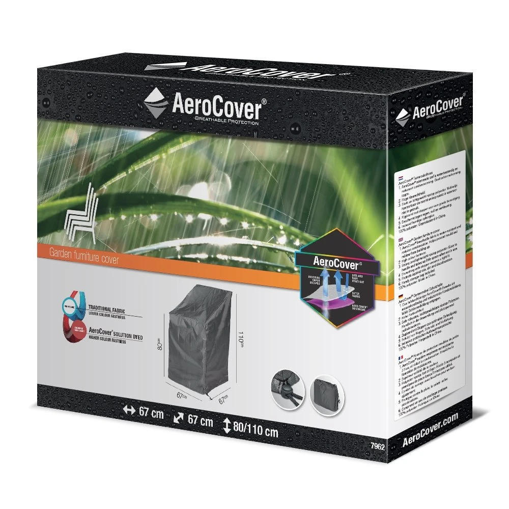 AeroCover Stapelstoelhoes/Gasveerstoelhoes 67 X 67 X 80/110 Cm 2 AeroCover Stapelstoelhoes/Gasveerstoelhoes 67 X 67 X 80/110 Cm - Afbeelding 2
