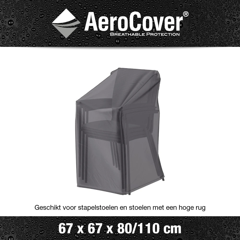 AeroCover Stapelstoelhoes/Gasveerstoelhoes 67 X 67 X 80/110 Cm 3 AeroCover Stapelstoelhoes/Gasveerstoelhoes 67 X 67 X 80/110 Cm - Afbeelding 3