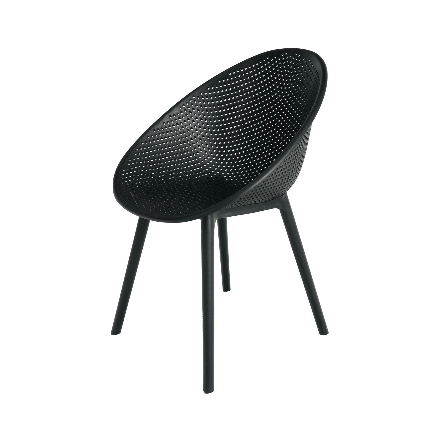 Boas Dining Kunststof Tuinstoel Zwart 1 Boas Dining Kunststof Tuinstoel Zwart