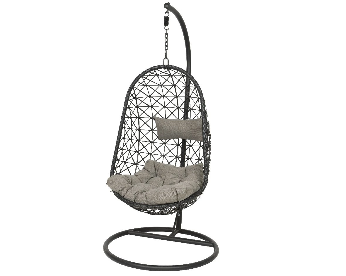 Bologna Hang-ei Wicker Zwart - Ø 95 X H 195 Cm 1 Bologna Hang-ei Wicker Zwart - Ø 95 X H 195 Cm