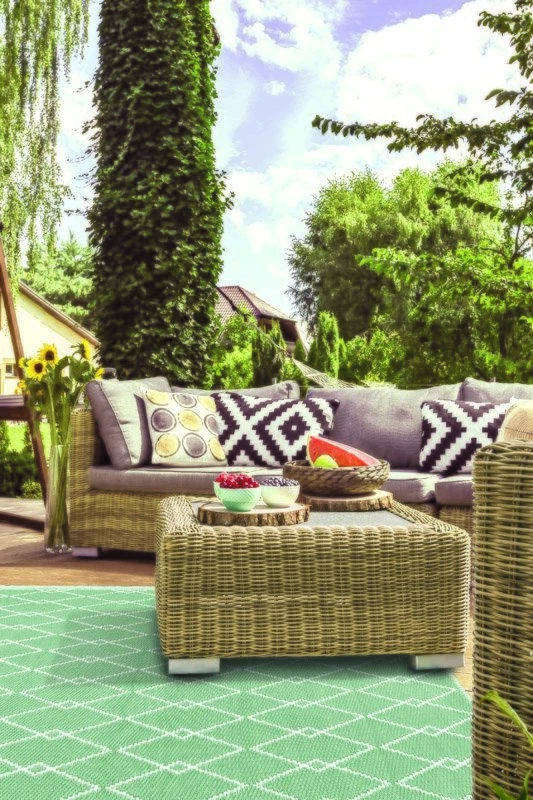 Buitenkleed MESH Green / White - 230 X 160 Cm 3 Buitenkleed MESH Green / White - 230 X 160 Cm - Afbeelding 3