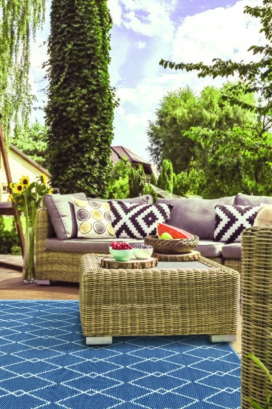 Buitenkleed MESH Royal Blue / White - 180 X 120 Cm 3 Buitenkleed MESH Royal Blue / White - 180 X 120 Cm - Afbeelding 3