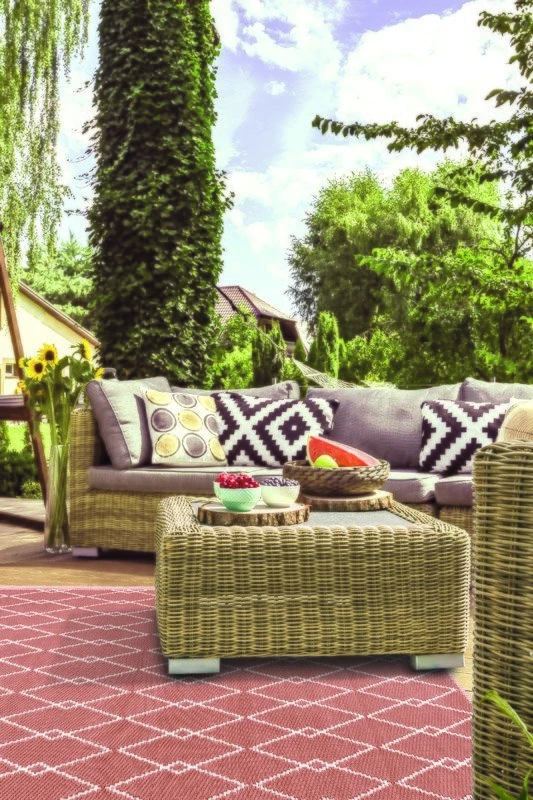 Buitenkleed MESH Terra / White - 180 X 120 Cm 3 Buitenkleed MESH Terra / White - 180 X 120 Cm - Afbeelding 3