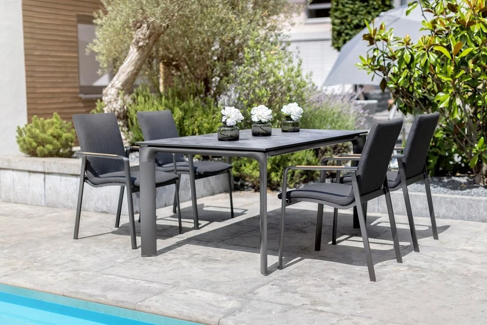 Kettler DIAMOND Stapelstoel (Sunbrella), Antra Sooty 2 Kettler DIAMOND Stapelstoel (Sunbrella), Antra Sooty - Afbeelding 2