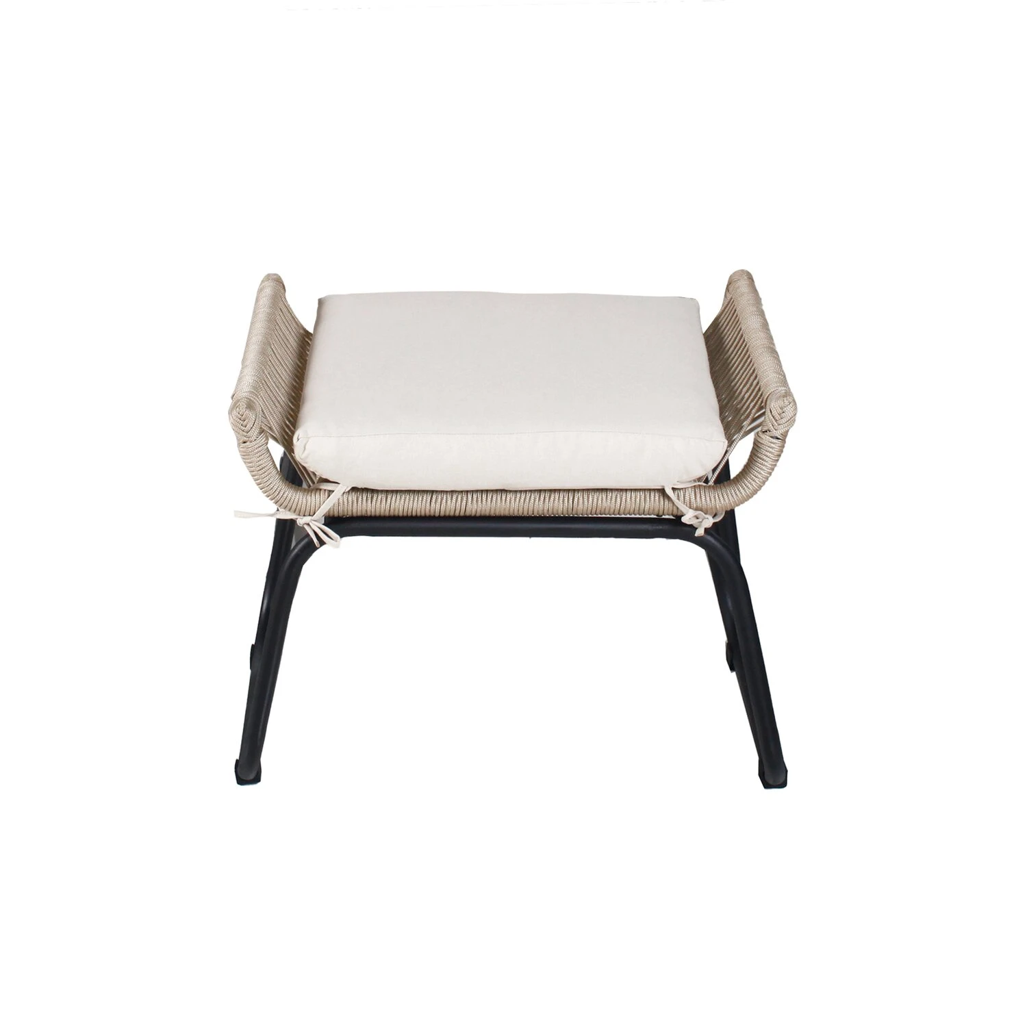 Napoli Loungestoel Met Voetensteun Beige 4 Napoli Loungestoel Met Voetensteun Beige - Afbeelding 4