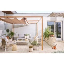 Outdoor Living Pergola Bruin -Tuinmeubelwinkel pergola bruin 300 x 300 cm 1181x1181 67f5096a06ade l