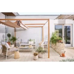 Outdoor Living Pergola Bruin -Tuinmeubelwinkel pergola bruin 300 x 300 cm 1181x1181 67f5096a07318 l