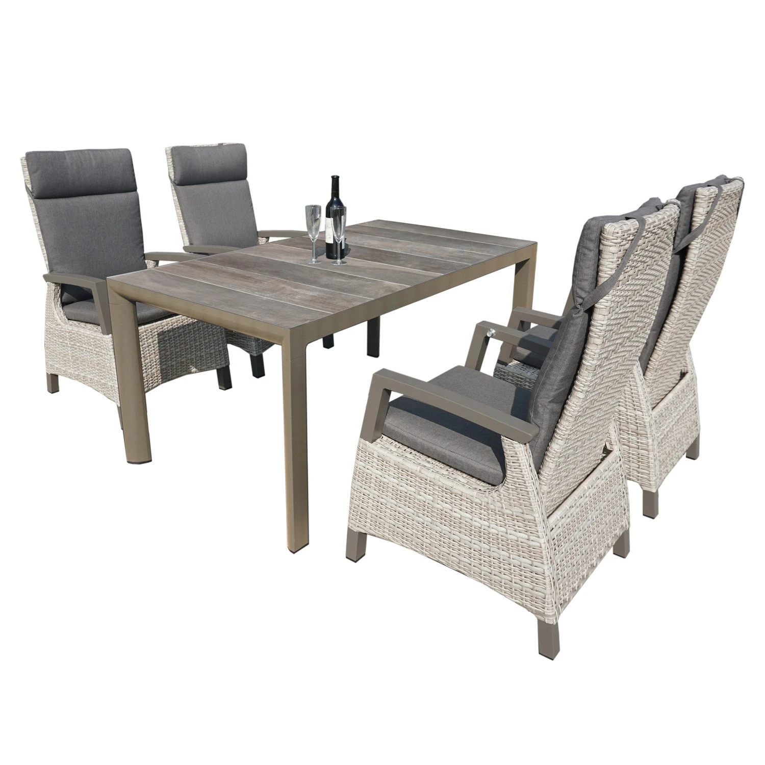 Royal Seasons COSTA DINING Tuinset Met 4 Stoelen 1 Royal Seasons COSTA DINING Tuinset Met 4 Stoelen
